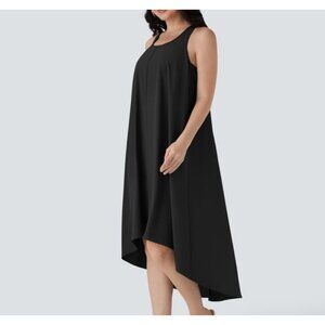 HALARA Breezeful Racerback Side Pocket High Low Flowy Midi Quick Dry dress